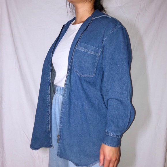 Vintage Woolrich Denim Casual Shirt Sz S - Picture 2 of 4